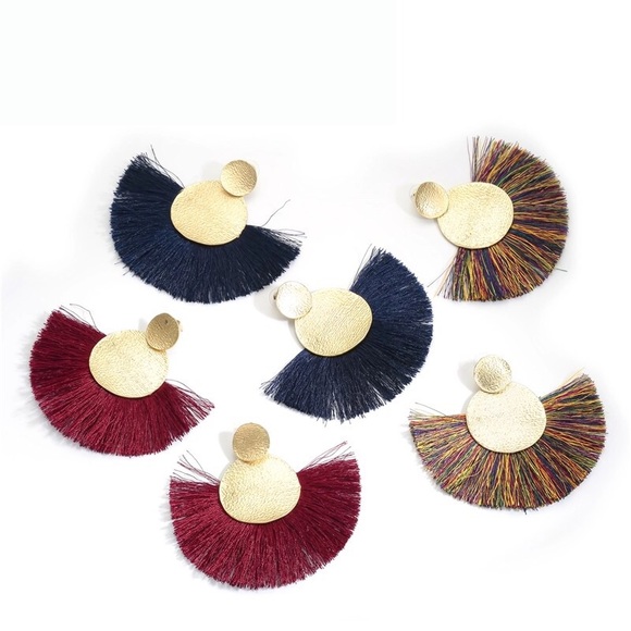 Candice Fringe Stud Earring in Multicolor NWT - Picture 2 of 4